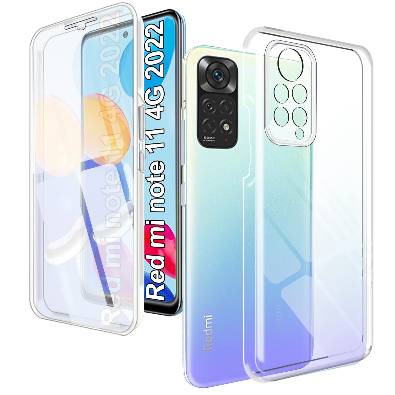 

360 Full Body Shockproof Case For Xiaomi Redmi Note 12 Pro 11 10 Redmi A1 A2 12C 10C 13C 9 9C NFC 9A Built in Screen Protector Redmi 13C