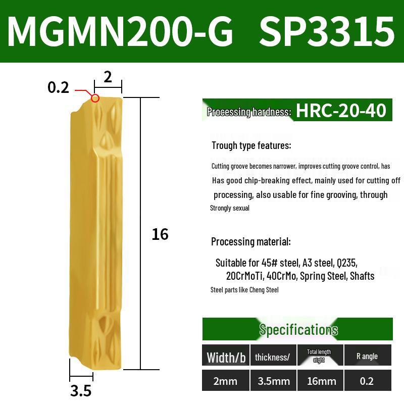 CNC Grooving Blade MGMN300/400-M for Stainless Steel, Ceramic, Aluminum Lathe Parting Tool Inserts