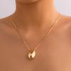 Design Glossy Comma Water Drop Pendant Necklace, Simple Snake Bone Chain Collarbone Necklace