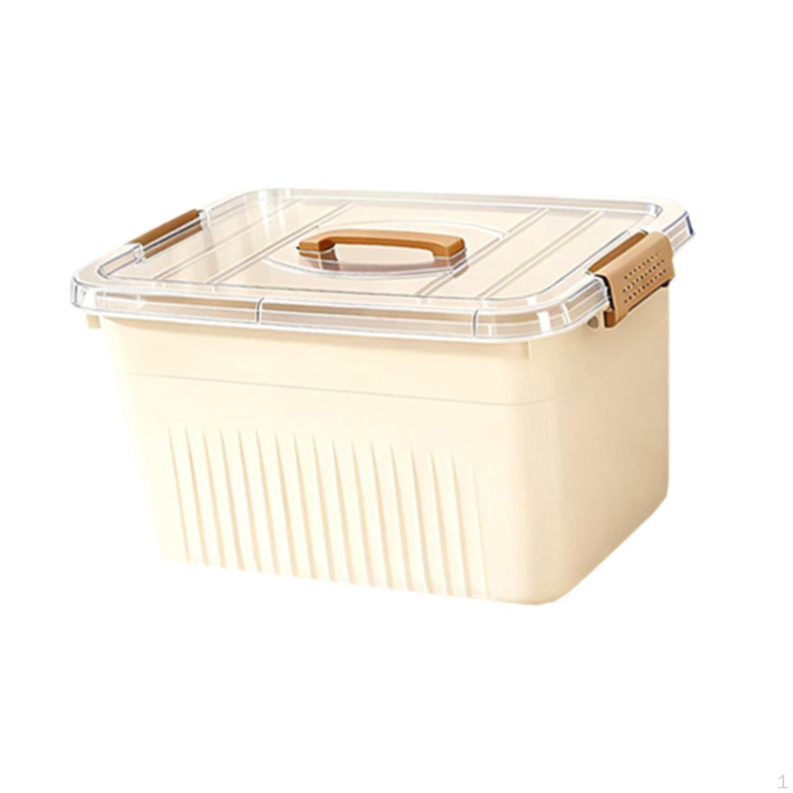 

Airtight, Sturdy And Stackable Storage Box with Lid Handles, Ideal for Snacks. 23x17x13cm
