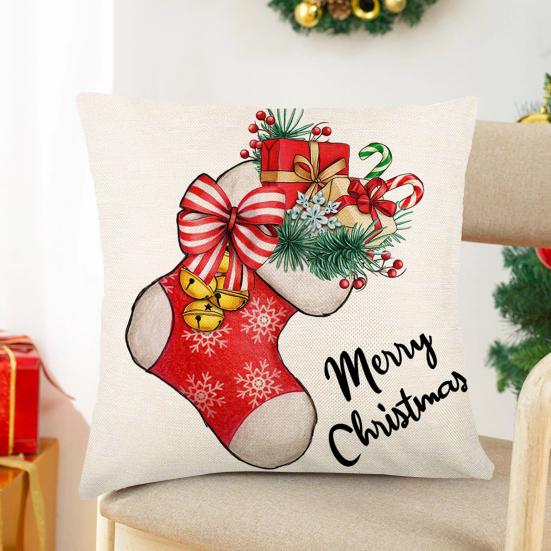 

Useful Throw Pillow Cover Washable Protective Hard To Fade Car Seat Pillowcase Christmas Holiday
