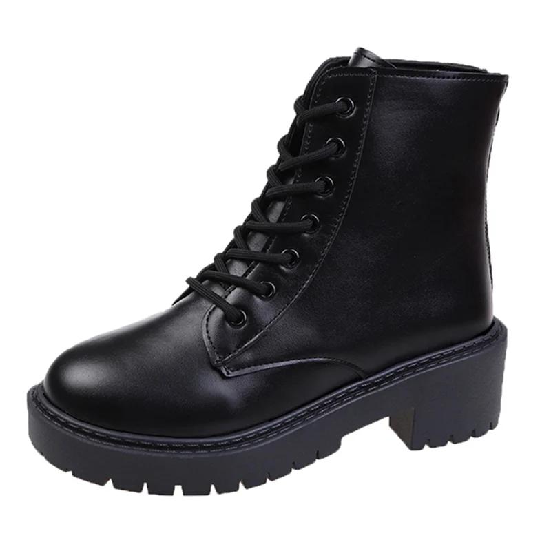 White Chunky Platform Combat Boots Women 2025 Back Zipper Pu Leather Ankle Boots Woman Punk Thick Bottom Motorcycle Botas Mujer