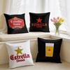 EEstrella DammS Wine Cushion Cover Square Short Plush Pillow Case Living Room Sofa Home Decor Funda X
