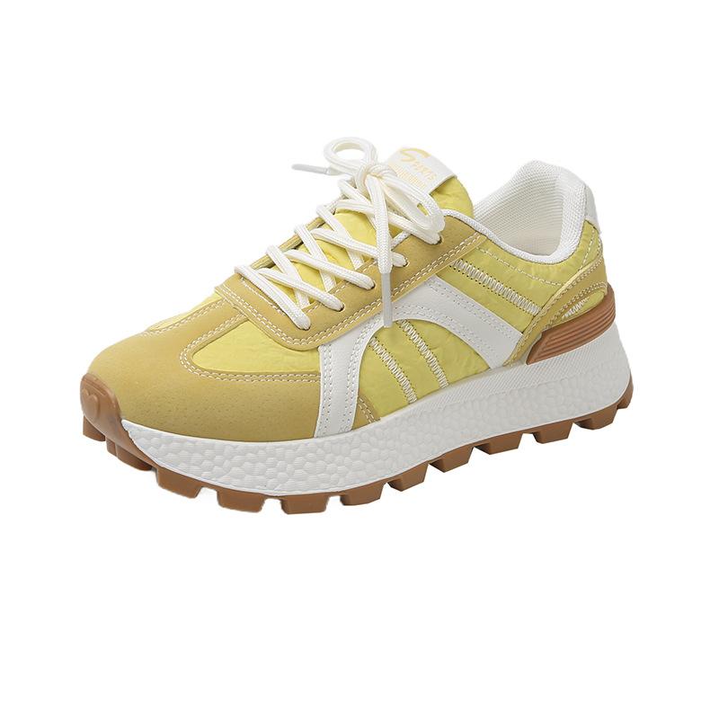 

Женская обувь Дышащая Удобная Повседневная Обувь для Бега Женские Кроссовки на Толстой Подошве Нескользящие Модные Zapatillas De Mujer 40 жёлтый