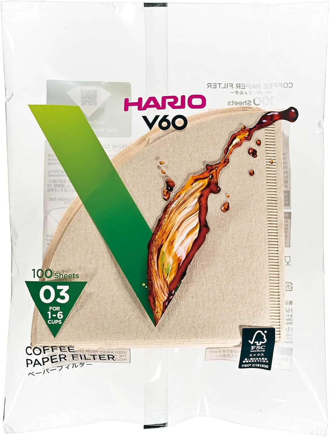 

Buy 2-Pack HARIO V60 Filters | V60 Paper Filters 03M | VCF-03-100M | Misarashi, 200 Filters | Serves 1-6 | Coffee Filter Paper