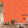 Peach School Supplies Wallpaper for Living Room and Bedroom 50x1000
