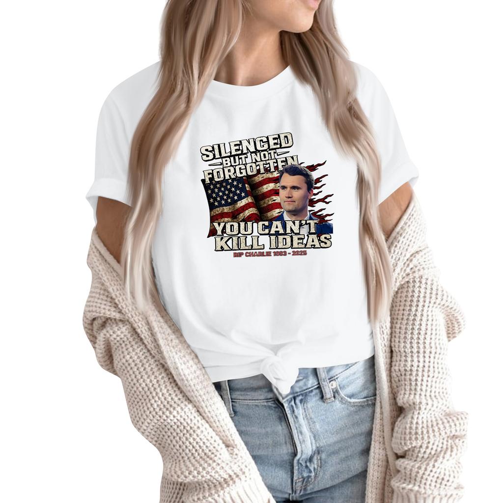 Women's Fashion Casual Printed Short Sleeve Round Neck Pullover Tops