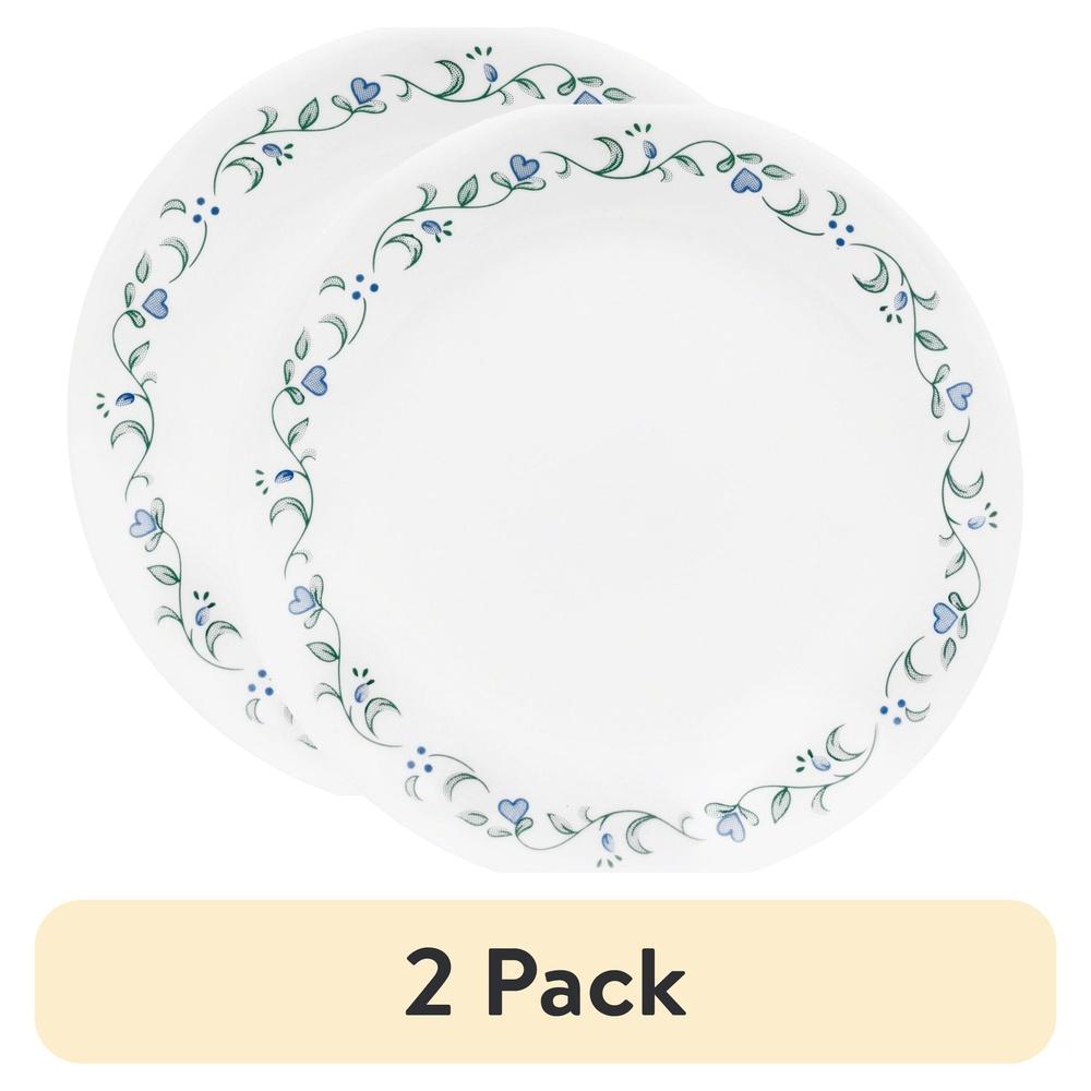 

Круглые обеденные тарелки Country Cottage, набор из 2 штук, цветочный дизайн, легкие, прочные, стеклянные, можно мыть в посудомоечной машине, использовать в микроволновой печи, домашний декор United States