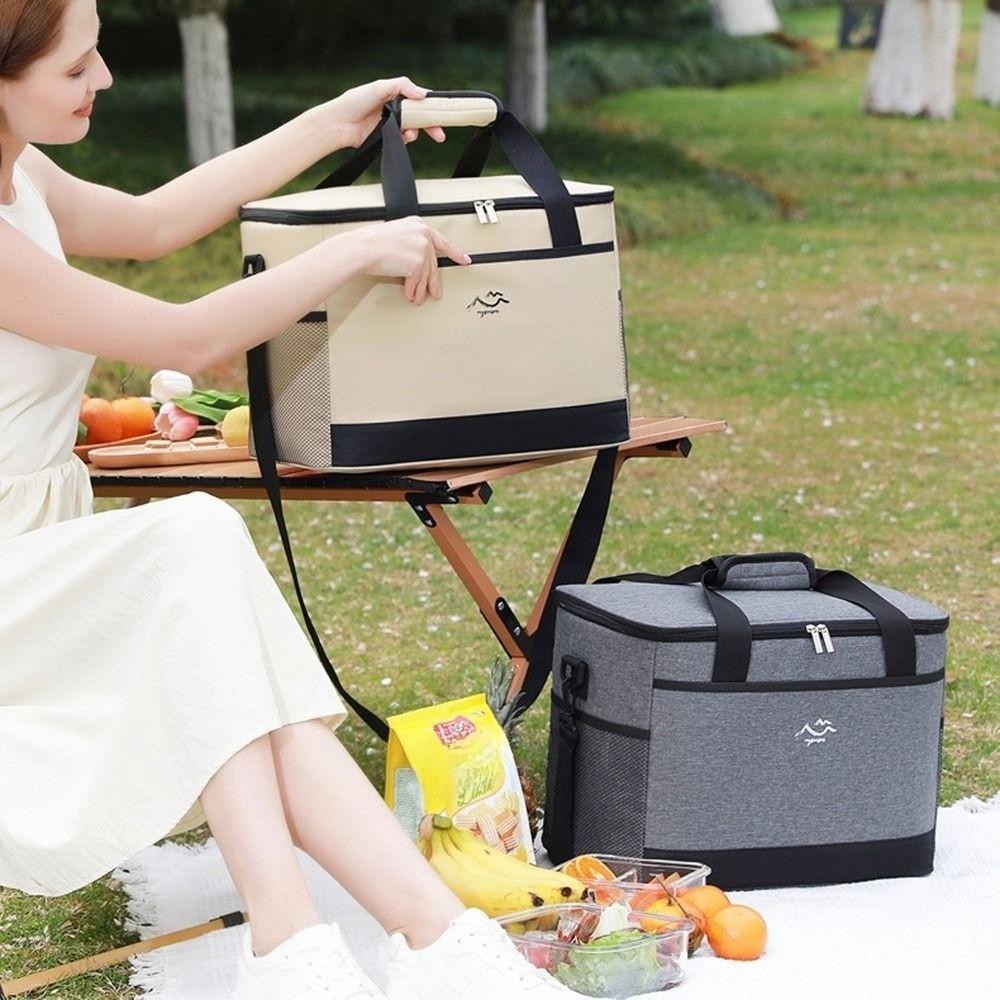 Waterproof Picnic Bag 26L Insulated Tote Bag Durable Thermal Lunch Case  Family Activities