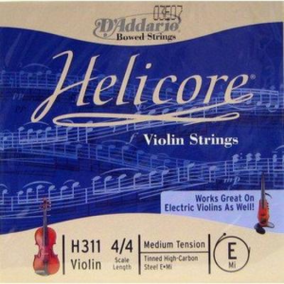 Cordas de violino Helicore para violino de 5 cordas jogo D'Addario / 4/4