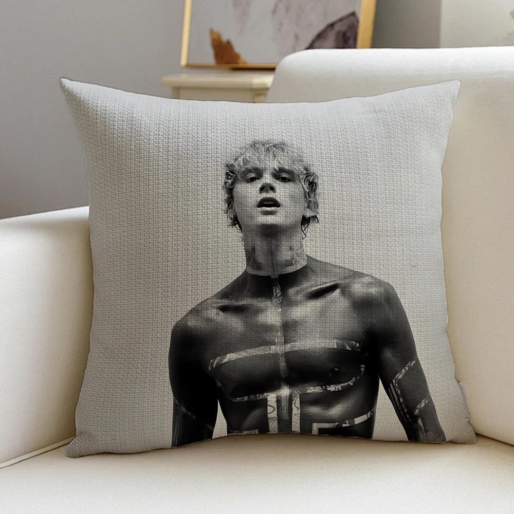 Mgk Colson Baker Machine Gun Kelly-Y Cushion Cover Natural Linen Pillowcase Set, All-In-One Decor For Sofa, Bedroom & Chair