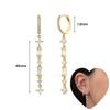 925 Silver Ear Needle White Zircon Butterfly/Water Drop Hoop Earrings Drop Earrings For Women Fashion Wedding Jewelry