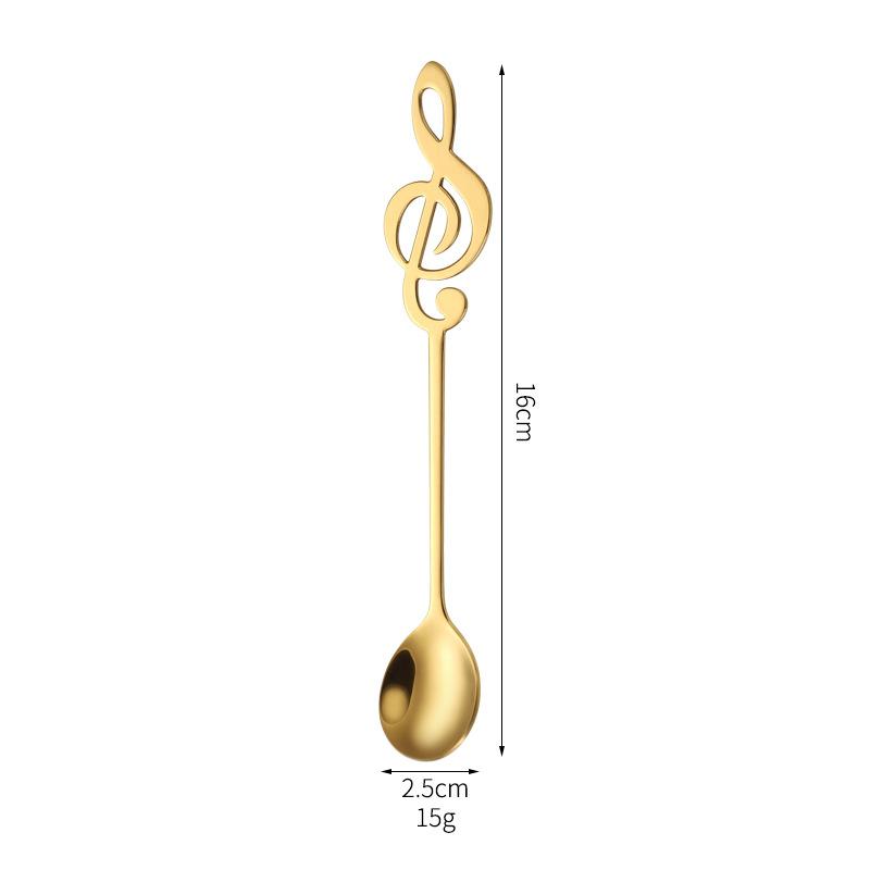 Kitchen Supplies Note Stainless Steel Coffee Spoon Snack Small Meal Spoon