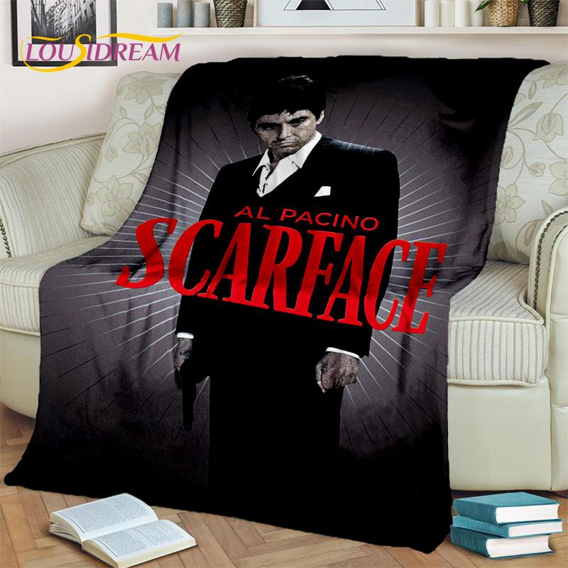 Scarface 3D Classics Movie Tony HD Blanket,Soft Throw Blanket for Home Bedroom Bed Sofa Picnic Travel Office Cover Blanket Kids