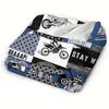 Motocross Rider Print Throw Blanket for Boys, Teens, Sofa, Bed, Office, Travel, and Ideal Sports Gift