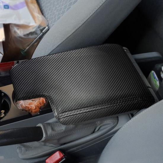 Carbon Black Leather Center Armrest Box Cover For BMW 3 Series E46 1998-2005
