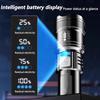 Ultra Bright Lantern Super Powerful Led Flashlight Zoom Tactical Torch Built-In Battery Usb Rechargeable Waterproof Lamp