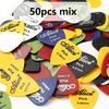 50pcs Alice Guitar Picks Bulk Matte Colorful Plectrums 0.58/0.71/0.81/0.96/1.2/1.5mm Thickness Premium ABS for Acoustic JXB