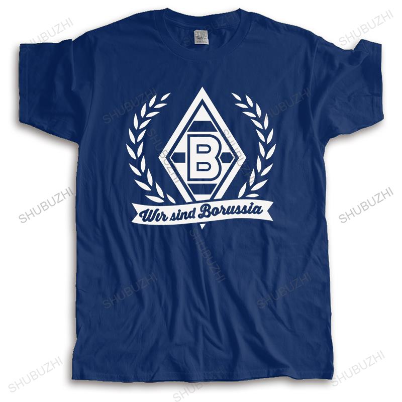 Sommer Baumwoll T-Shirt Herren Marke T-Shirt Borussia Mönchengladbach Deutschland BORUSSIA Aufdruck T-Shirt für Jungen