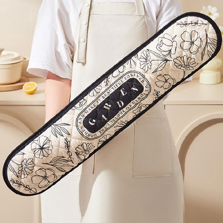 Long Fetter Oven Gloves Reinforced Heat Security Never Slip Outside for Baking Roasting Cooking