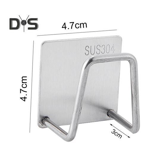 3Pcs Sponges Holder Punch Free Good Load Capacity Stainless Steel Sponges Drain Drying Rack