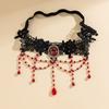 Gothic Pure Lace Leg Chain Blood Drop Red Imitation Crystal Sexy Leg Ring Jk Fringed Leg Chain