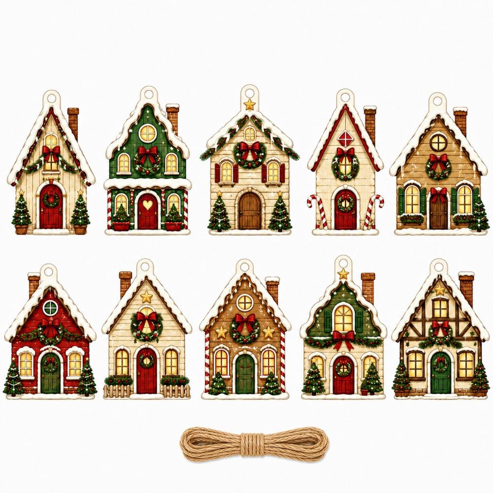 Multicolor Christmas Hanging Garland Leaves Nut Squirrel Wall Decoration Fall Winter Season