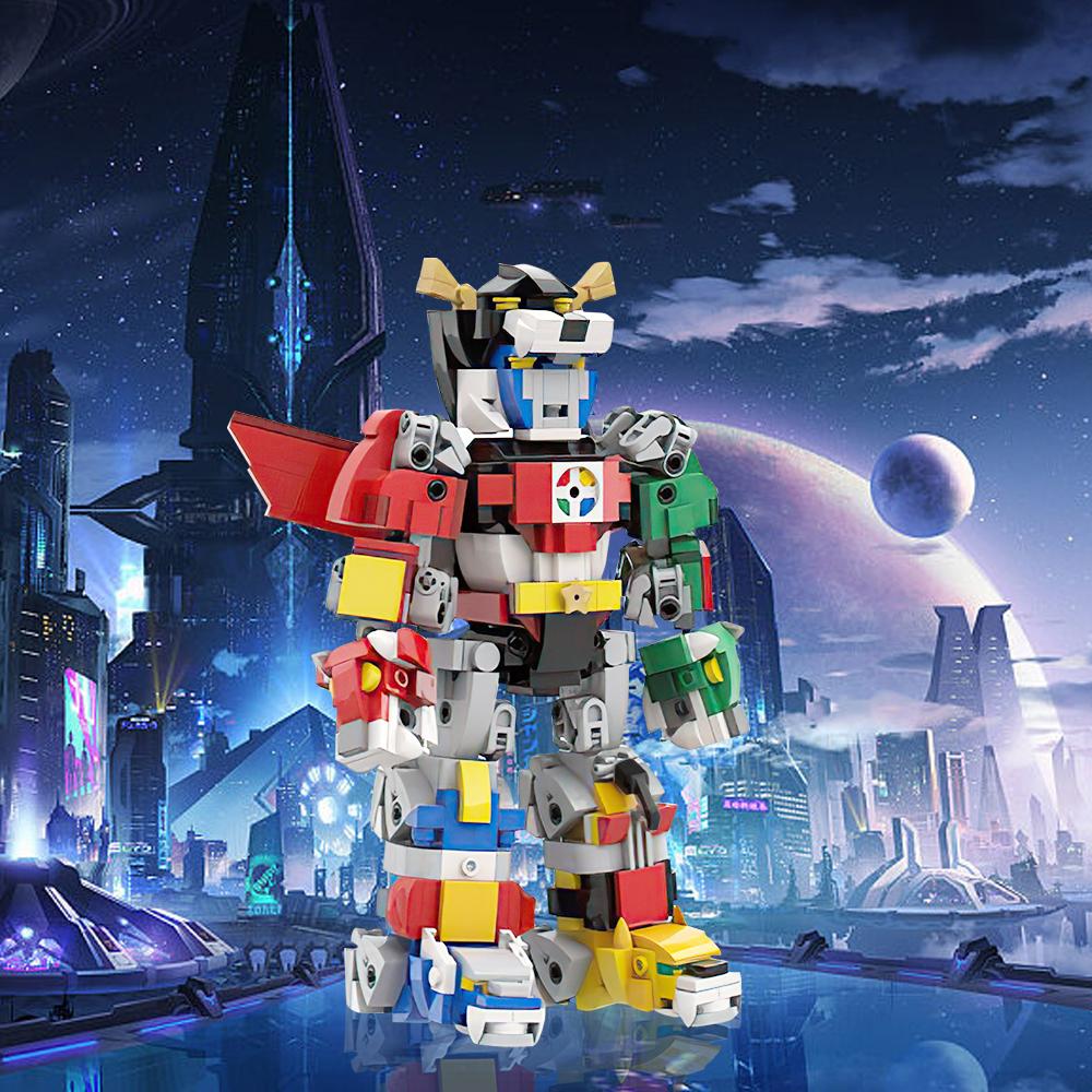 MOC Voltron Roboter Actionfigur Bausteine Anime Figur Technischer Mecha Steine Konstruktor Modell Stein Set Kinderspielzeug