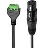 Compact Portable XLR Cable XLR Connector to 3 Pin Screw Terminal Cable for Live Recording and Performances Enduring
