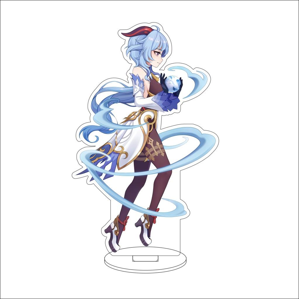 16CM Anime Genshin Impact Cosplay Acrylic Stand Ornaments  Ganyu Figure Stand Halloween Gifts