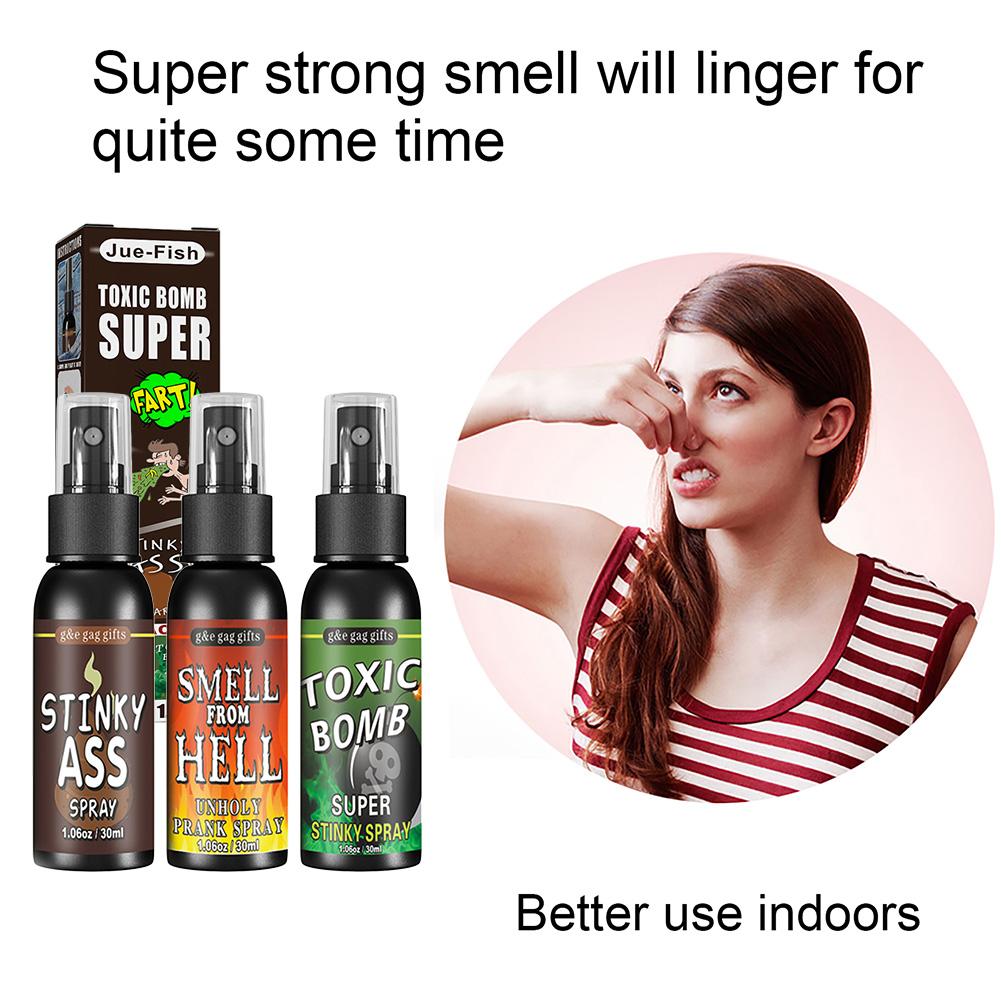 30ml Fart Gag Spray Prank Joke Plastic Spoof Odor Spray Party Supplies Terrible Stinky Fart Spray Non Toxic Halloween Funny Toys