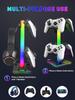 Gaming Stand Desk Storage VCOM Upgrade Version RGB Lighting Simultaneous Storage for 5 Devices Data Port Compatible with Desk Storage USB A X 2 USB C