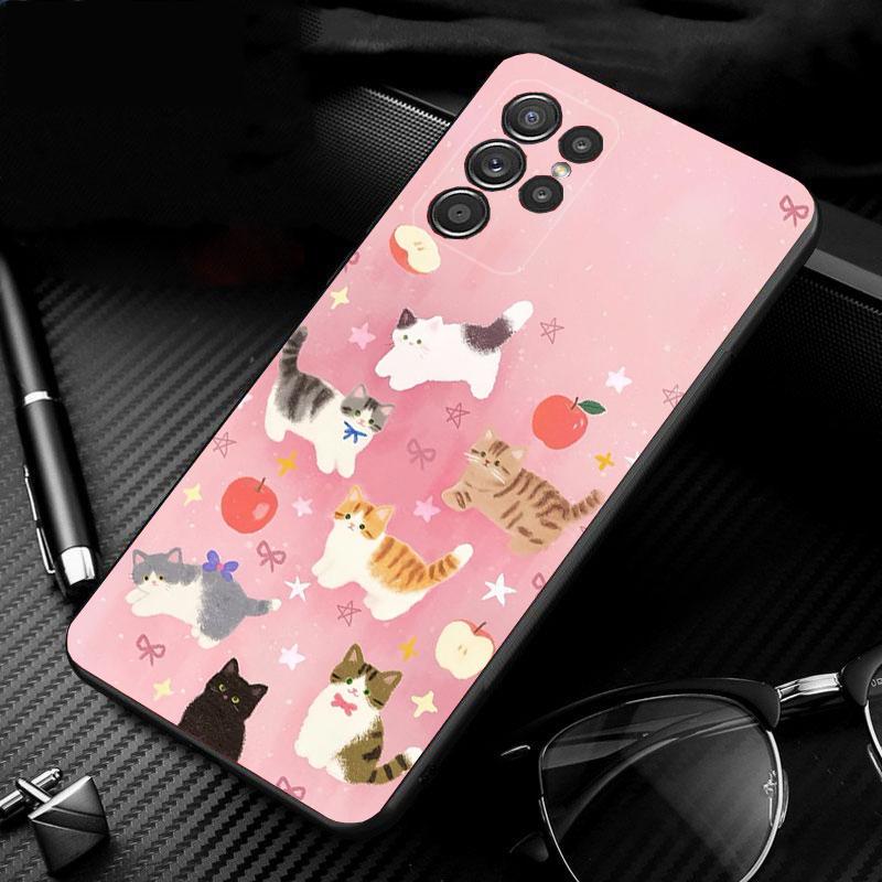 Cat Art Aesthetic Phone Case For Samsung Galaxy S26 S25 S24 S23 S22 Ultra S23 S22 S25 Plus S24FE S23FE S26Edge