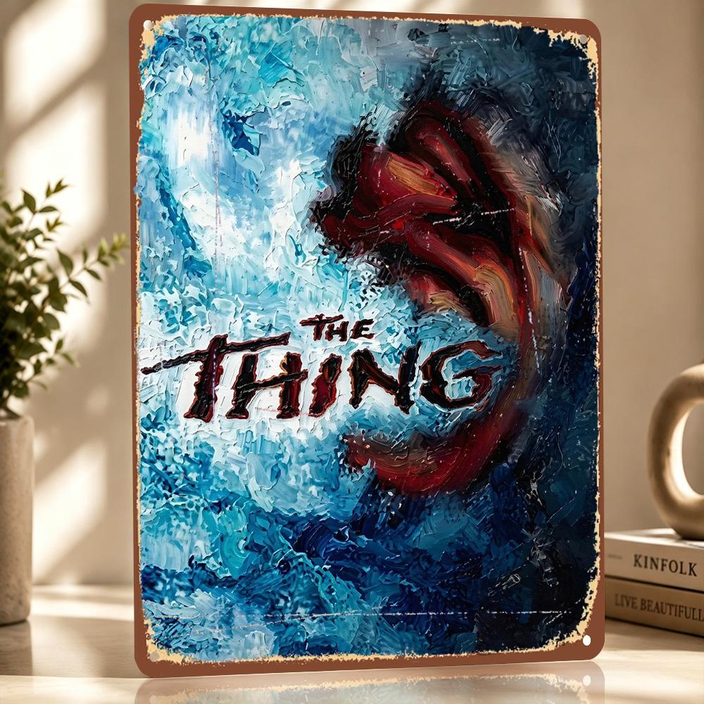 The Thing D Texture Printed Poster Custom Vintage Metal Tin Plate Sign for Wall Art Bathroom Decor Room Luxury Decoration Home