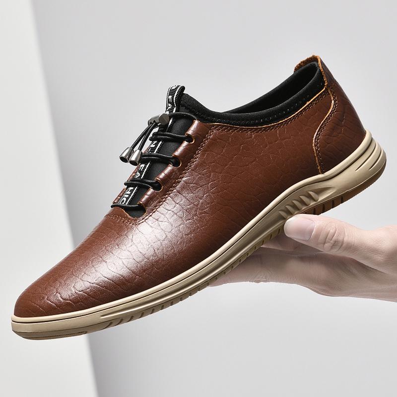 Classic Brand Men's Genuine Leather Shoes Simple Casual Shoes Men's Driving Shoes Soft Soles Men's Office Business Shoes