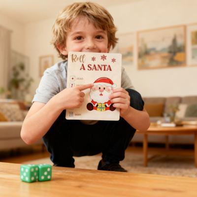 Yousheng Christmas Roll-a-Santa Puzzle Game Xmas Family Gathering Game Santa Pieces Puzzle Rolls The Dice Place The Santa Pieces According