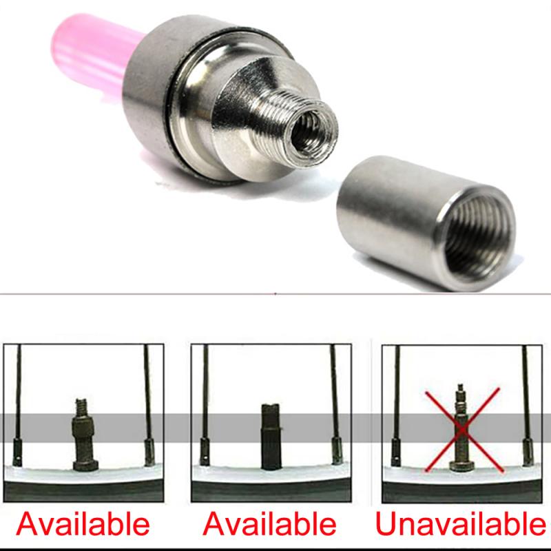 Multi Farbe Neon Fahrrad Speichen Licht MTB Rad Reifen Düse Ventil Kappen Lampe Radfahren Warnung Kopf Rücklicht Für Fahrrad motorräder
