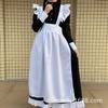 Anime Black and White Maid Costume Goth Style Long Ladies Costume Boss Maid Cosplay Costume