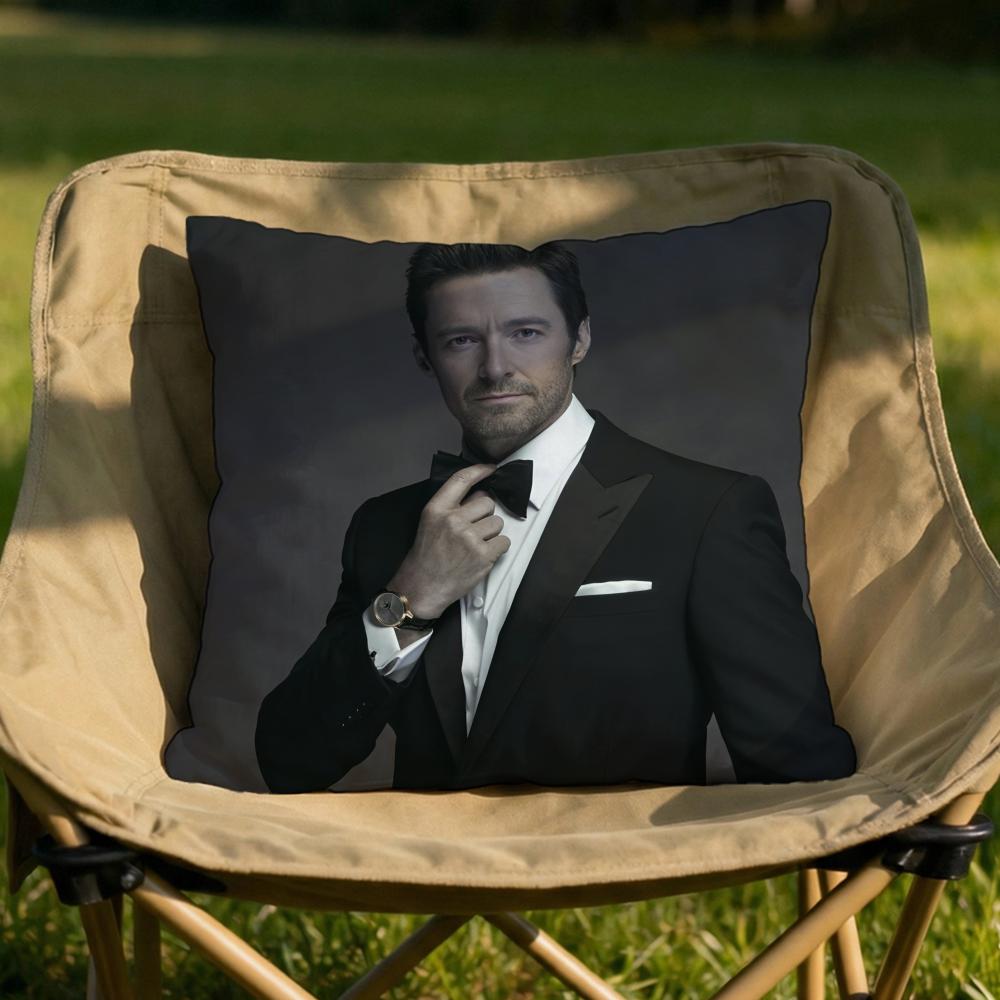 Custom HHugh Jackman Cushion Cover Soft Reversible Durable Pillow Cover MultiScene Use for Home Car Daily Comfort
