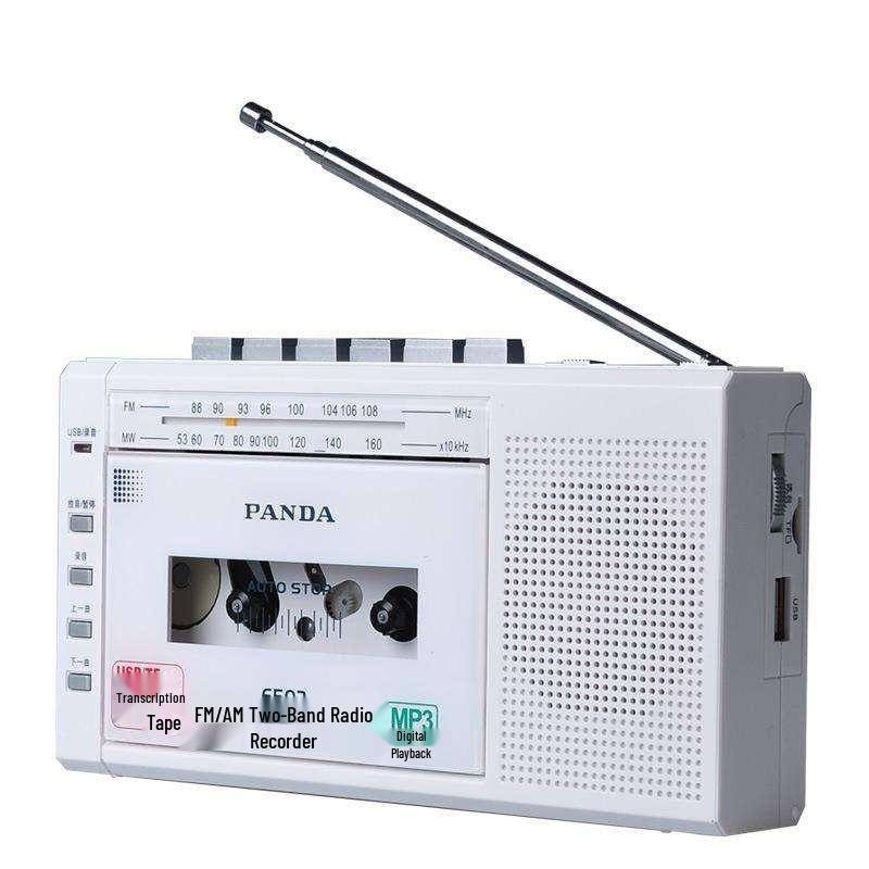 Panda 6503 Retro Cassette to MP3 Converter with USB, Radio, and Recording Playback