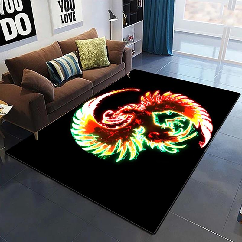 Modern Chinese Koi Tai Chi Yin Yang Area Rug Living Room Carpet for Children Play Home Deco Anti-slip Floor Mat and Carpets Gift