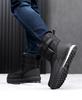 Men's Plus Size Waterproof High-Top Snow Boots with Thickening and Velvet Lining.