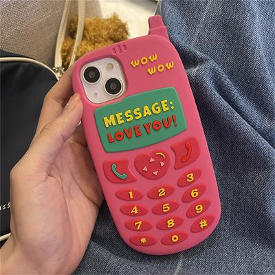 Korea Cute Pink 3d Cartoon Cellphone Phone Case For Iphone 14 13 12 11 Pro Xs Max X Xr 7 8 6 Plus Se 3 Silicone Soft Back Cover