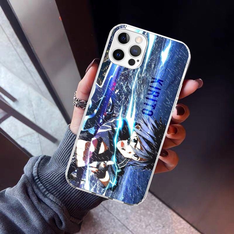 Sword Art Online Kirito Phone Case For iPhone 17 Air 11 13 Mini 14 15 Plus 16 12 Pro Max 16E SE 7 8 Pattern Soft TPU Back Cover