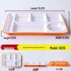 14-inch Orange & White Divided Cafeteria Tray Set