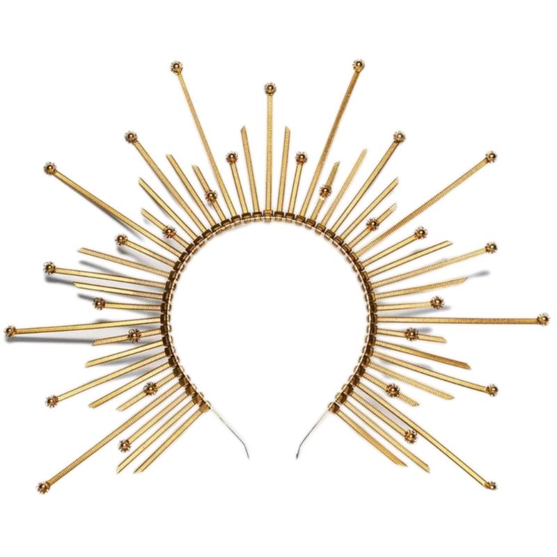 Lolita Halocrown Mary Halocrown Headband Spiked Halocrown Sunburst Greek Baroque Tiara Crown SunGoddess Headpiece