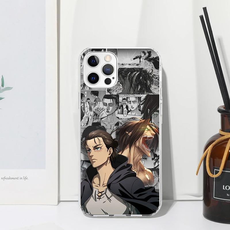 Attack-Titan Anime Phone Case For Iphone 17 Air 16 15 Plus 16E 14 Pro Max 13 Mini 12 11 7 8 SE Fundas Soft Back Cover 17 Air 16