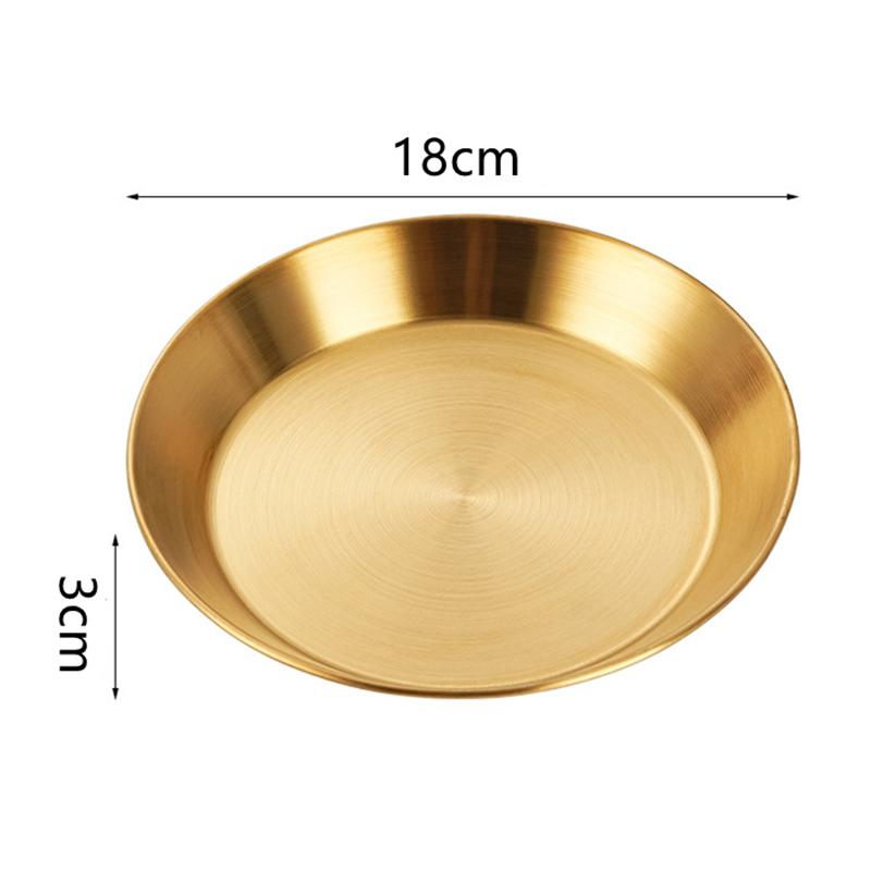304 Stainless Steel Round Non-stick Cake Pan Pizza Baking Tray Steamed Food Barbecue Storage Plate Kitchen Tools