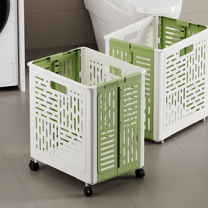 Foldable Laundry Organizer Basket hamper with casters for Washing Clothes Organizer Toy Organizer Drawers