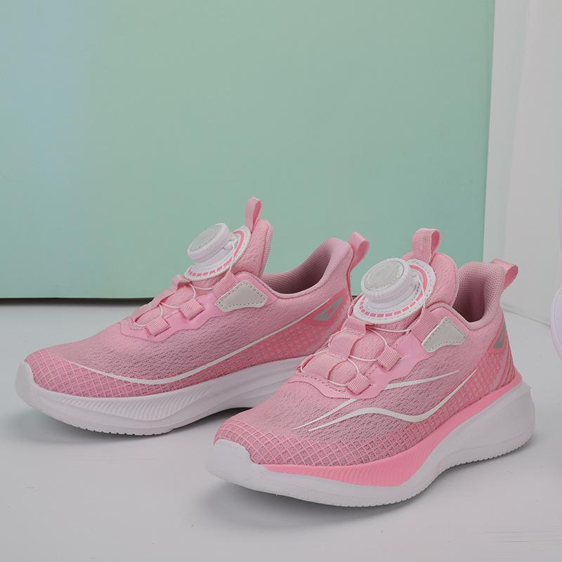 Children's Sports Shoes Are Refreshing and Breathable Mesh, New Boys and Girls Cushioning, Light Rotating Buckle Running Shoes Are In Stock.